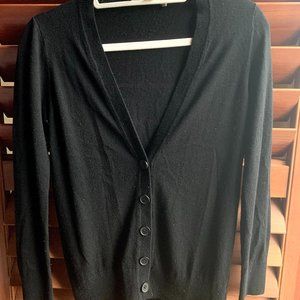 Black Loft Boyfriend V-neck Cardigan - XSP